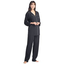Set Piyama Buluh Borong Baju Tidur Wanita Lengan Panjang Pakaian Tidur Untuk Dewasa